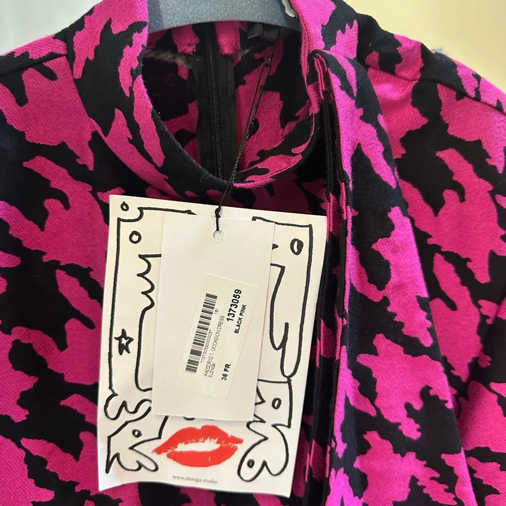 Elzinga pink/black Houndstooth Dress - Picture 6 of 6